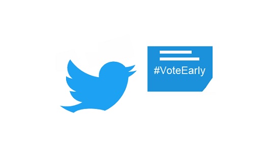 Twitter encourages early vote