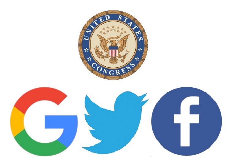 Facebook, Google and Twitter in front of the Congress