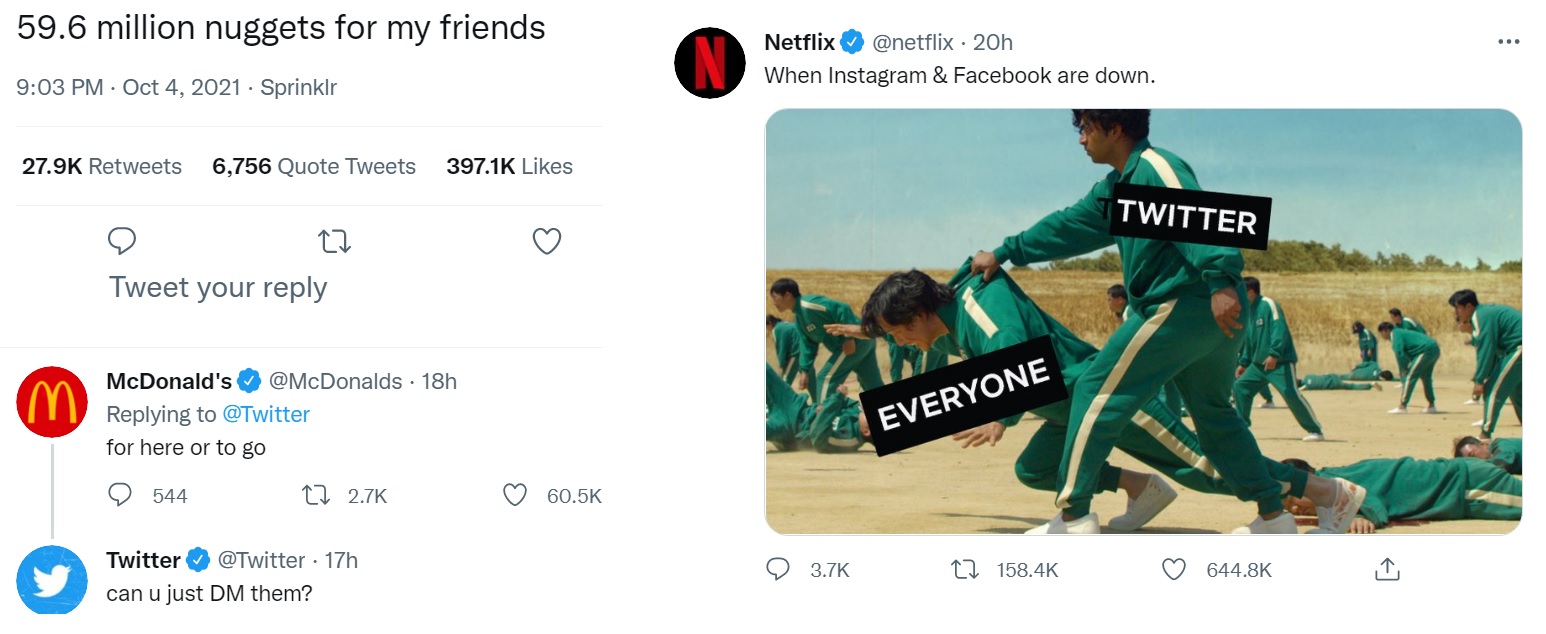 Twitter - McDonalds and Netflix 