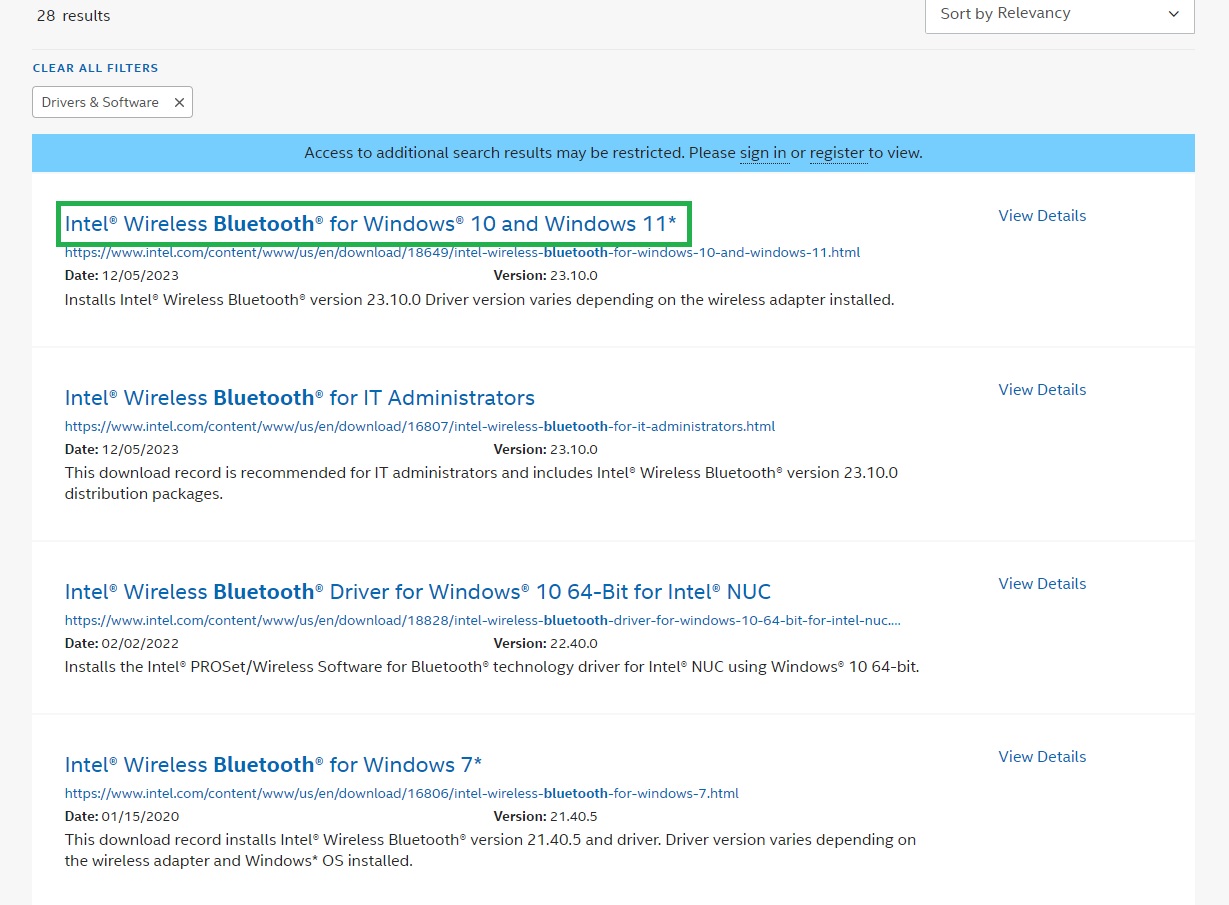 bluetooth driver windows 11 64 bit