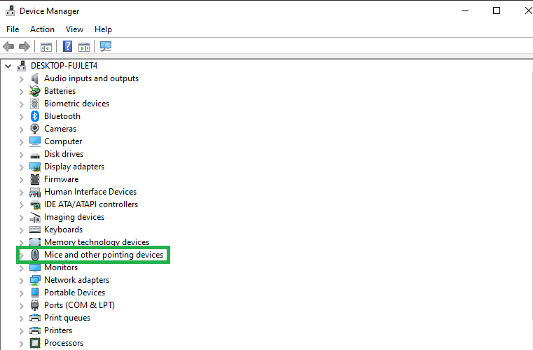 synaptics touchpad driver device manager