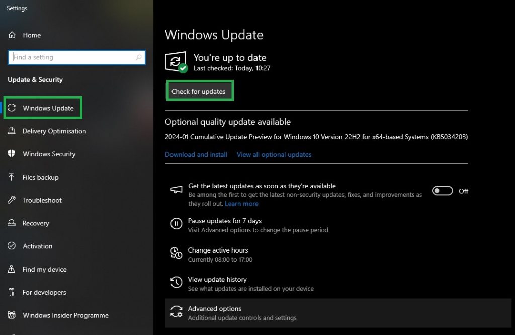 Updates-check-Windows-settings