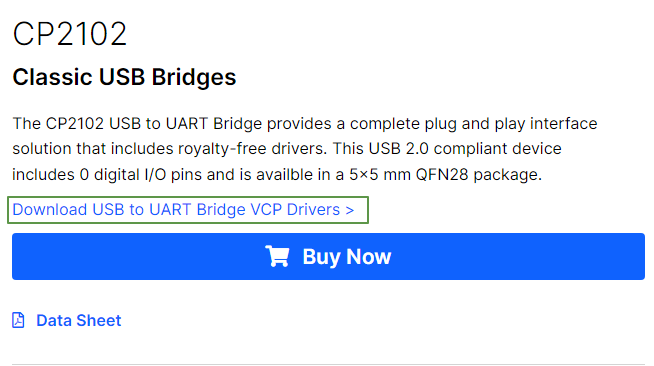  Download USB to UART Bridge VCP Drivers