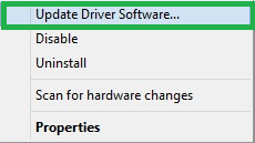 Update Driver Software