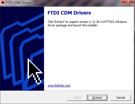 FTDI Com drivers extract