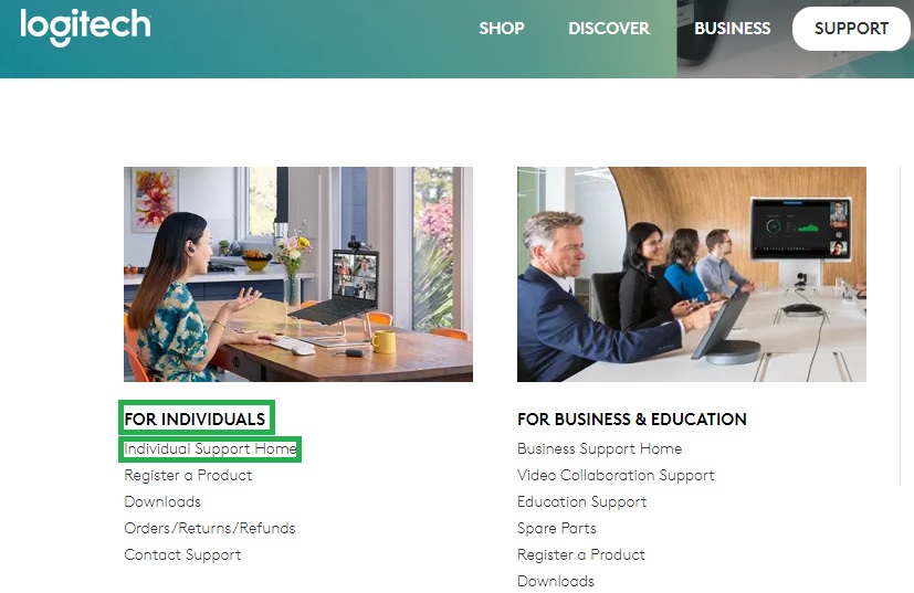 Logitech Support for Individuals