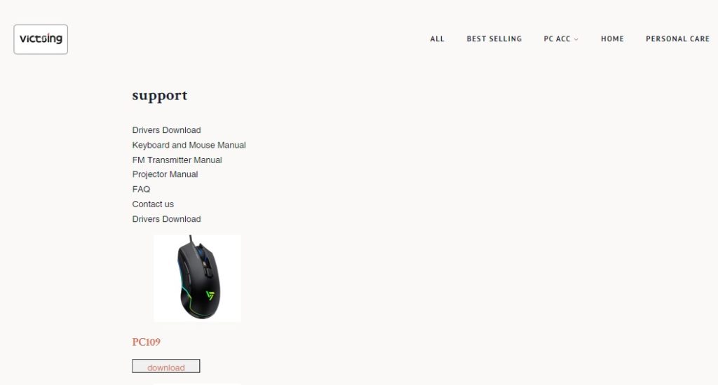 Pictek Gaming Mouse Driver Official Website