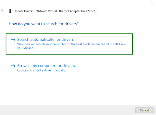 search automatically for driver updates