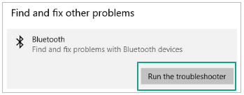 Run the Troubleshooter for Bluetooth