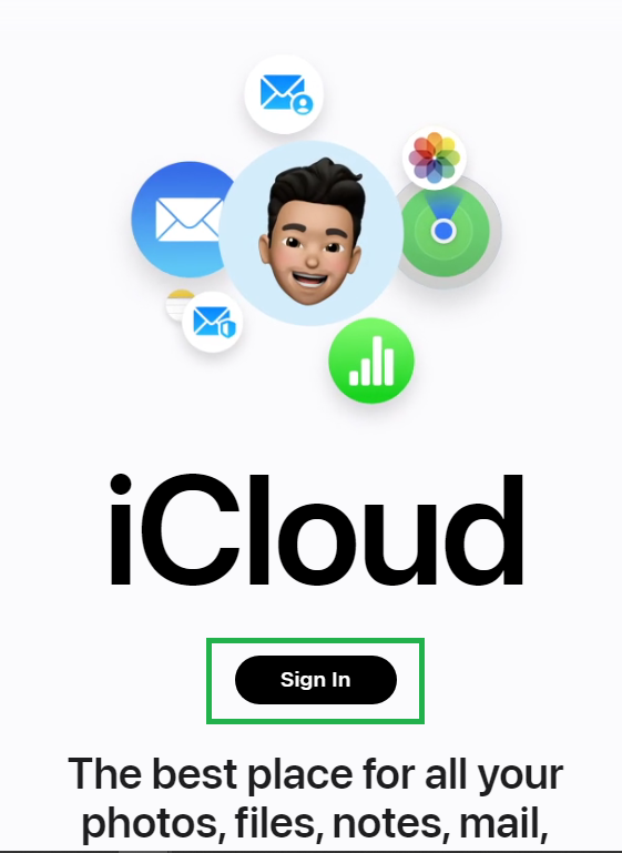 sign in iCloud