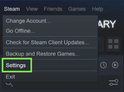 steam setting