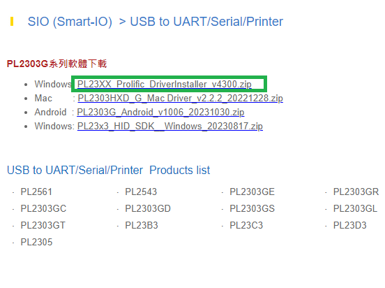Download PL2303 Driver 
