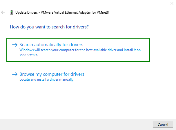 Search Automatically for drivers