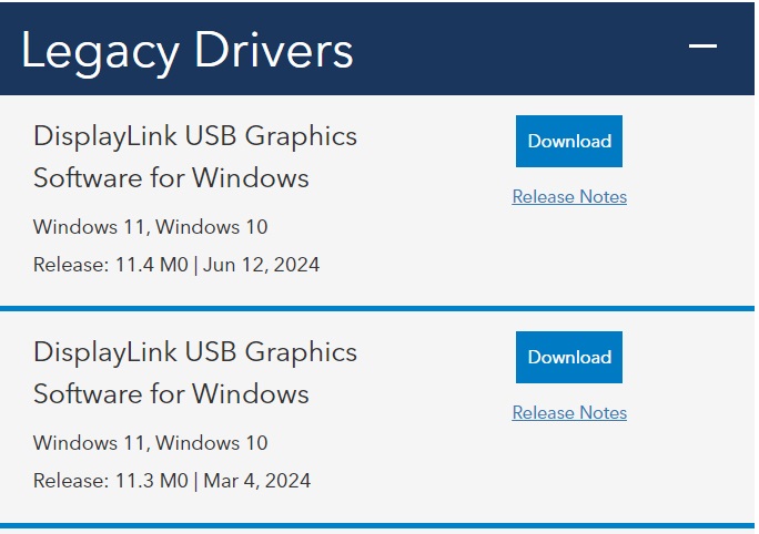 Synaptics DIsplayLink Driver