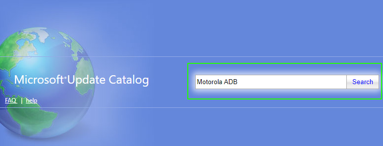 Motorola ADB in Microsoft update catalog