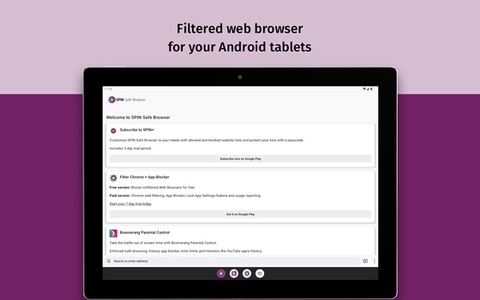 SPIN Safe Browser Web Filter