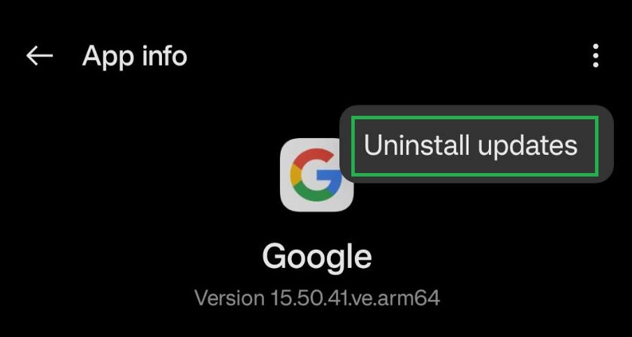 Uninstall Updates.