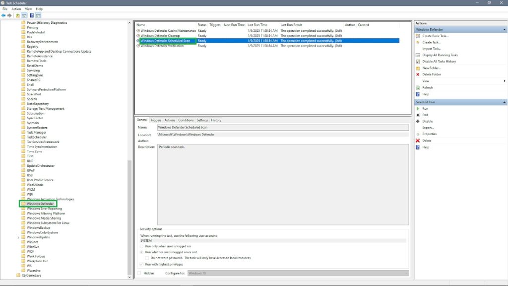 Windows Defender Scheduled Scan.