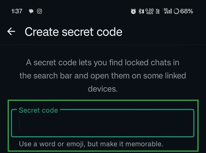 set the Secret Code