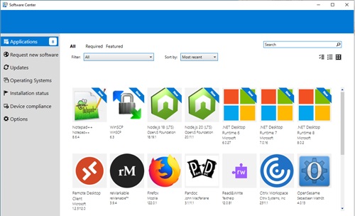 Install apps and software from the Software Center