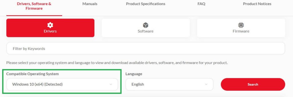select the Operating System (1)