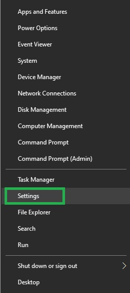 windows setting