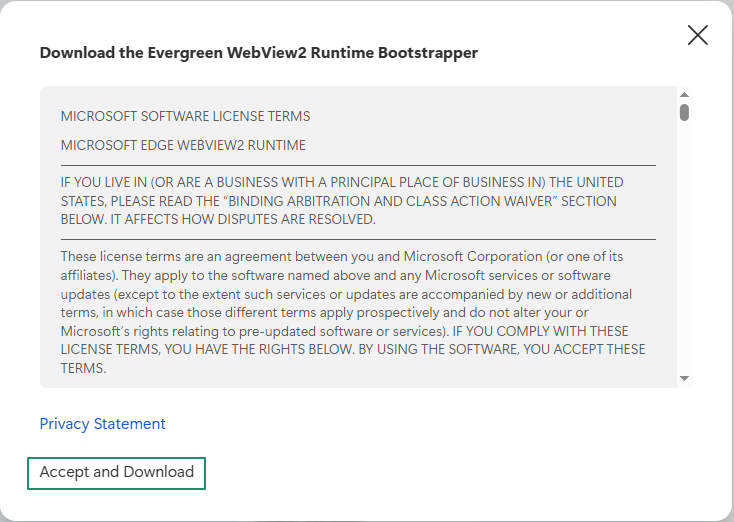 Accept and Download.