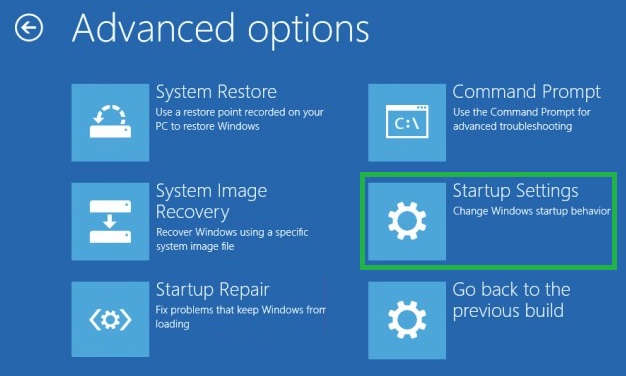startup setting