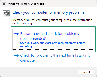 restart now and check problems