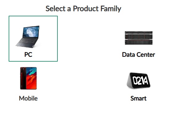 select PC in lenovo
