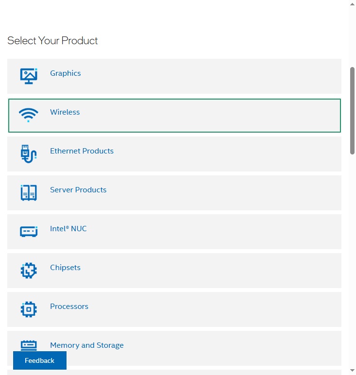 select your product wireless
