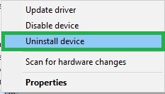 uninstall device