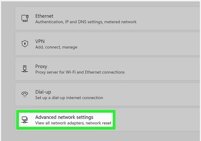 Advanced Network Settings