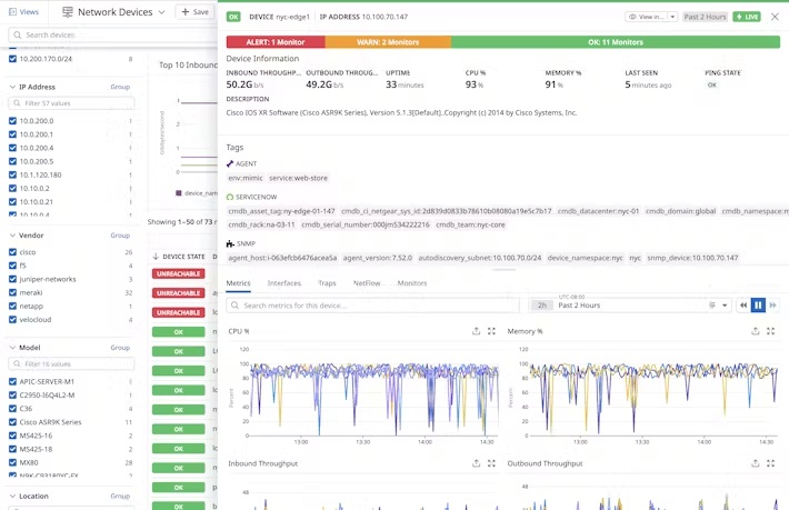 Datadog Network Performance Monitoring