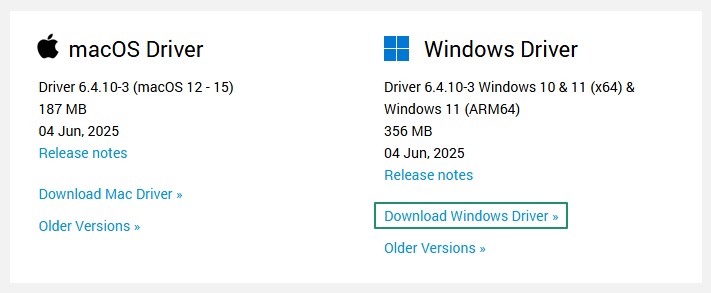 Download Windows Driver