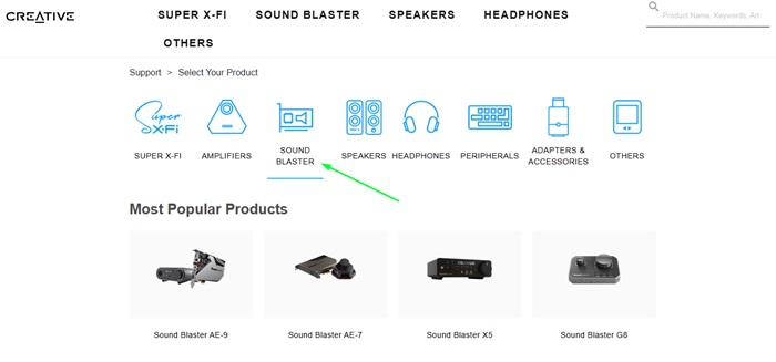 Support section of creative sound