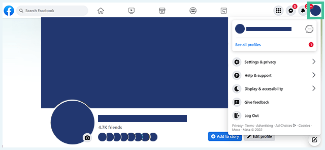 facebook profile setting