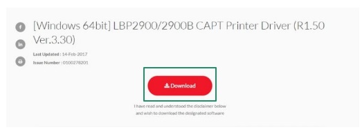 Canon LBP2900B driver download