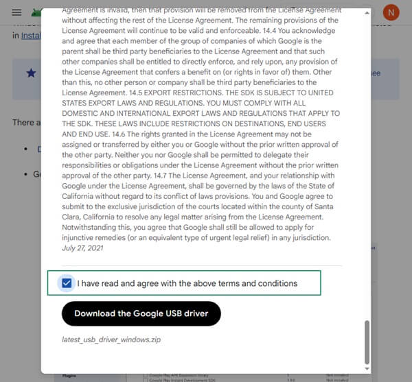 In this step, read and agree to the terms and conditions.