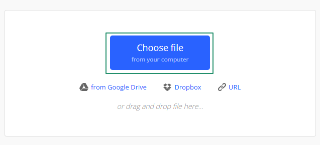Choose file button