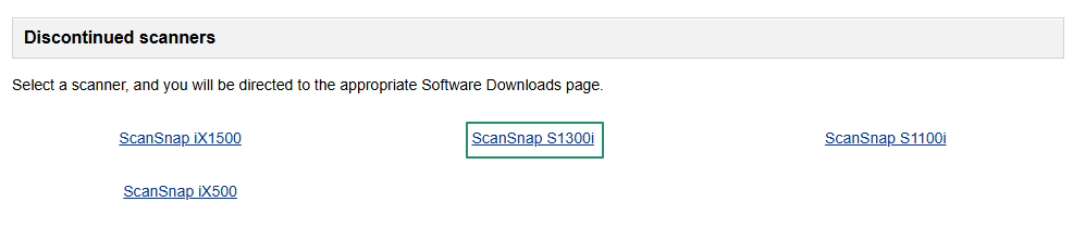 Discontinued Scanners