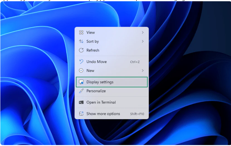Display settings