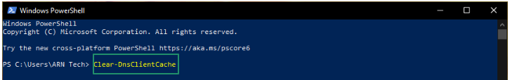 DnsClientCache clear