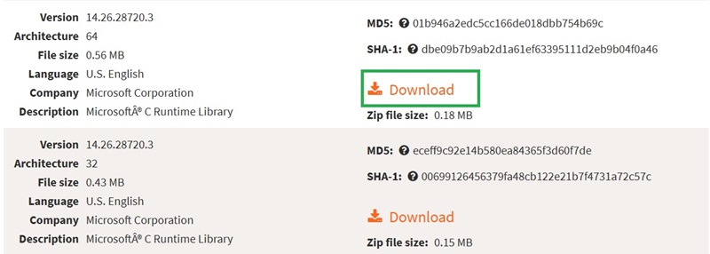MSVCP140 download