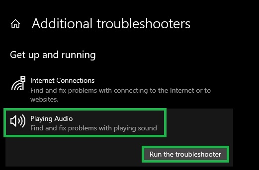 Playing audio