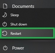Restart while pressing the Shift key.