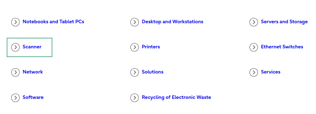 Scanner support page.