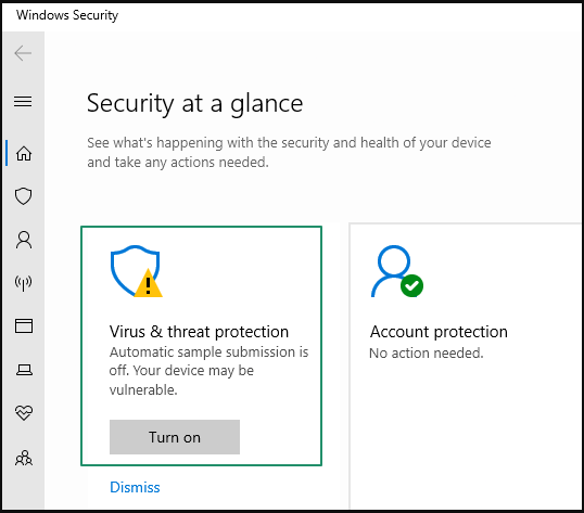 Virus and threat protection
