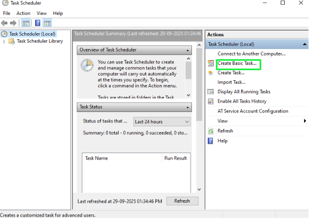 create basic task