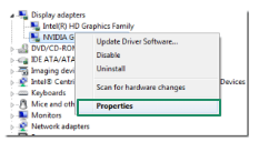graphics driver and choose Properties
